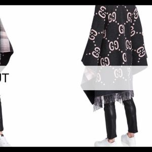Gucci Black and Pink GG Cape